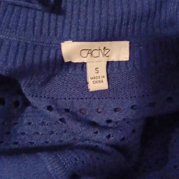 🌺Cache dark blue sweater with short sleeves - Picture 7 of 7